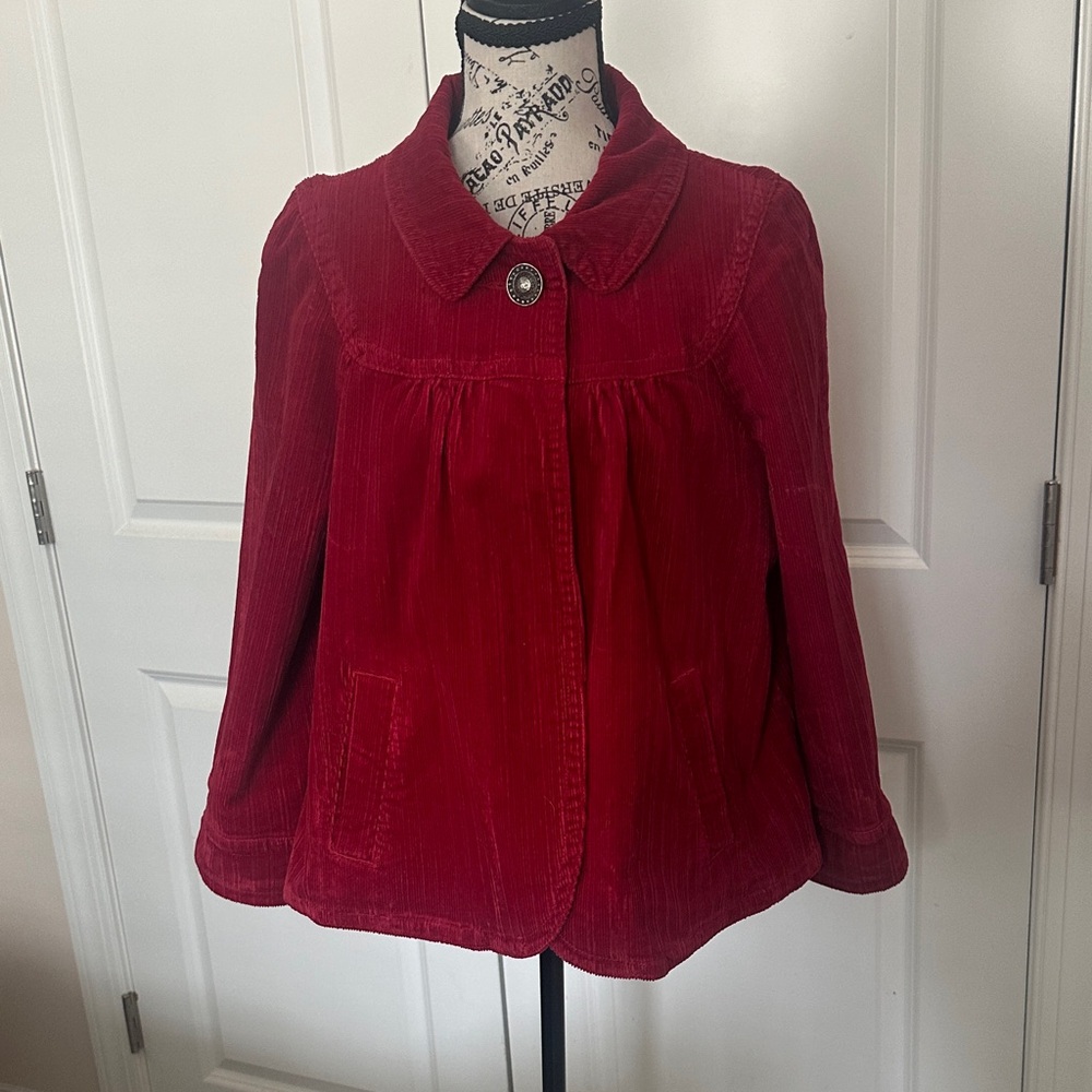 Red Corduroy Kids Jacket